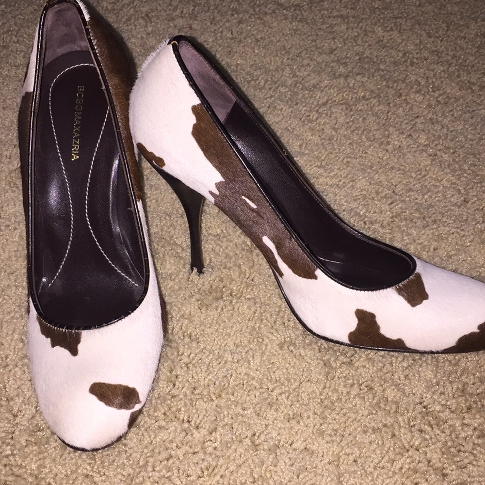 BCBG Maxazria faux cow print